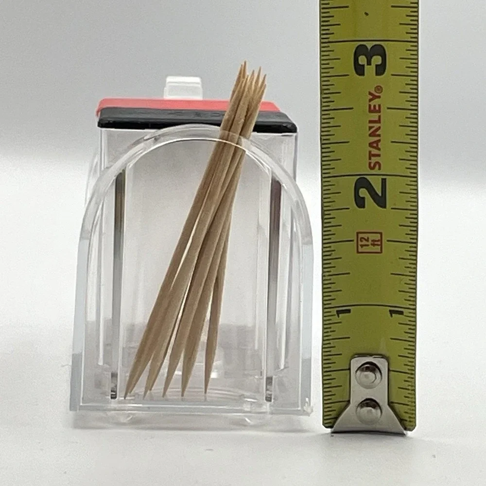 Vintage 1970s Clear‎ Plastic Mailbox Salt And Pepper Shakers Toothpick Holder